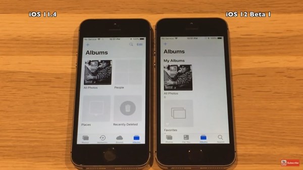  iOS 12 Beta 1 vs iOS 11.4