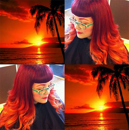 เทรนด์ย้อมผม sunset hair