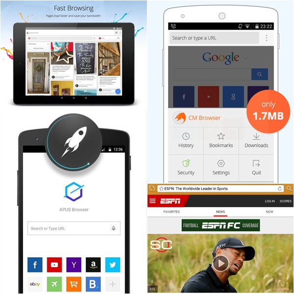 5 แอพฯ เบราว์เซอร์ Android เร็วติดจรวด 