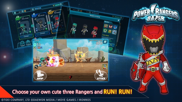 Power Rangers Dash เกมพาวเวอร์เรนเจอร์ ลง Android