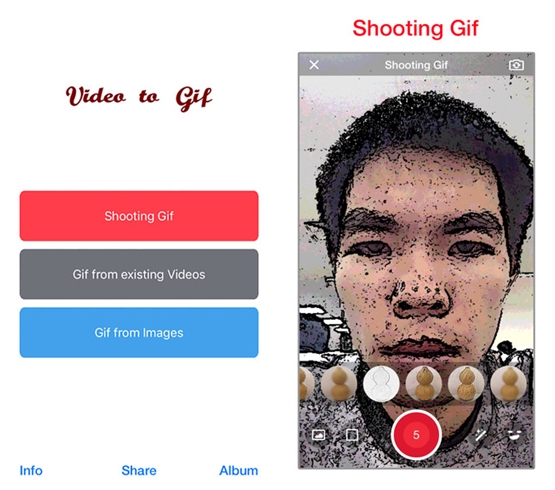 4 แอพฯ แต่งรูป iPhone แนวภาพ GIF