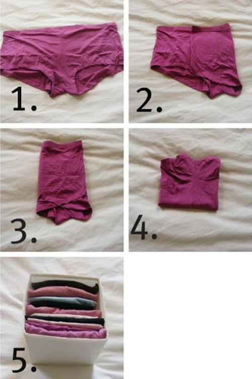 วิธีพับเสื้อผ้าให้เล็ก