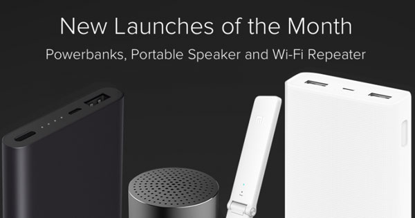 Mi Power Bank 2, Mi Wi-Fi Repeater 2 และ Mi Bluetooth Speaker Mini