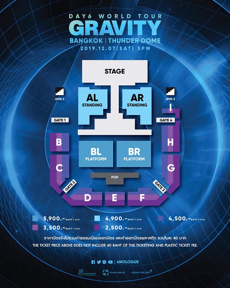 DAY6 คอนเสิร์ต DAY6 World Tour Gravity in Bangkok