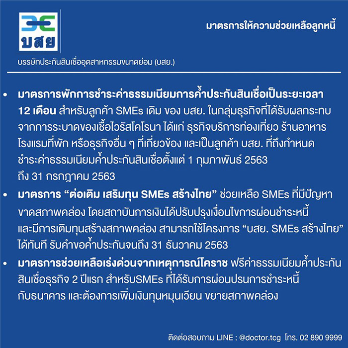 มาตรการช่วยเหลือลูกหนี้