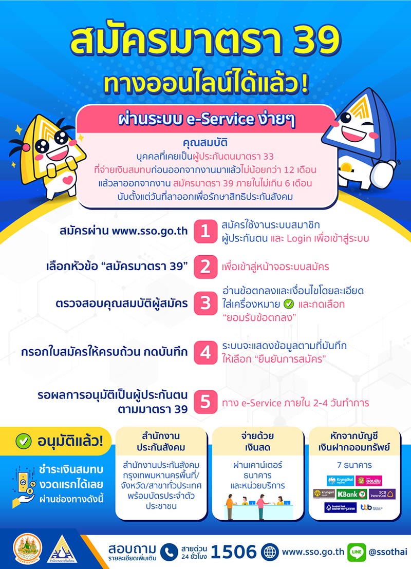 ประกันสังคม มาตรา 39 คืออะไร ได้สิทธิอะไรบ้าง