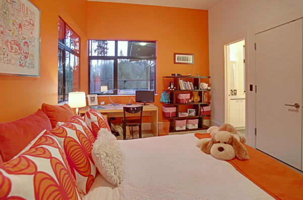 20 ห้องนอนสีส้ม แบบห้องนอน สุดจี๊ดจ๊าด