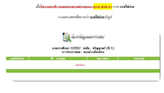 ประกาศผล มศว 57 