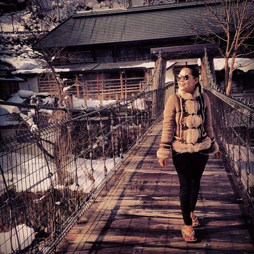 กาละแมร์ บุกเดี่ยวตะลุยญี่ปุ่น แช่ออนเซนเก๋ ๆ ท่ามกลางหิมะ 