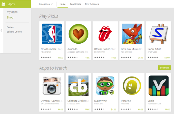 แจ่ม! Google Play เปลี่ยนอินเทอร์เฟซหน้าเว็บใหม่