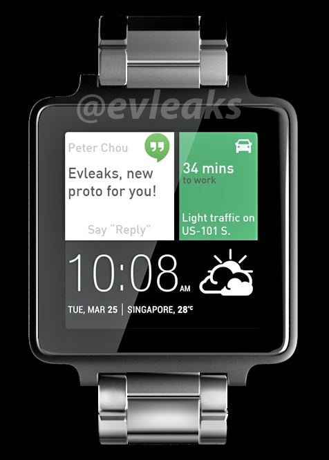 หลุดภาพ Smartwatch Android Wear ตัวแรกจาก HTC