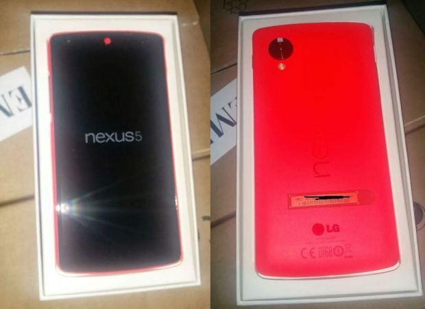 หลุดภาพตัวเครื่องและแพ็คเกจ Nexus 5 สีแดงแบบชัด ๆ