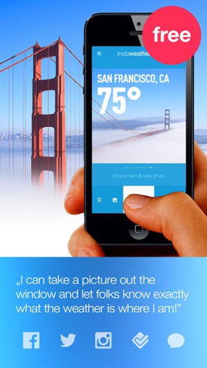 InstaWeather แอพฯ รายงานสภาพอากาศบนภาพถ่าย