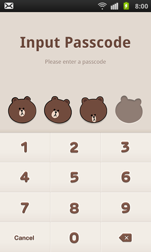 LINE Android อัพเดทใหม่ เพิ่มธีมหมี Brown