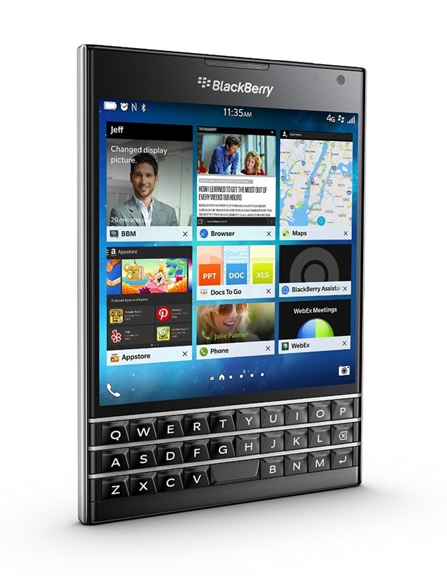 BlackBerry Passport สมาร์ทโฟนหน้าจอจัตุรัส พร้อมคีย์บอร์ดระบบสัมผัส