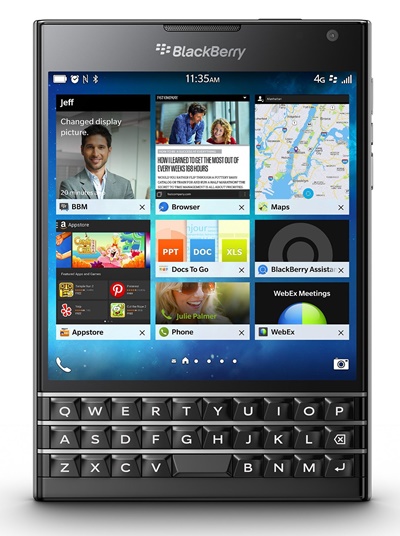 BlackBerry Passport สมาร์ทโฟนหน้าจอจัตุรัส พร้อมคีย์บอร์ดระบบสัมผัส