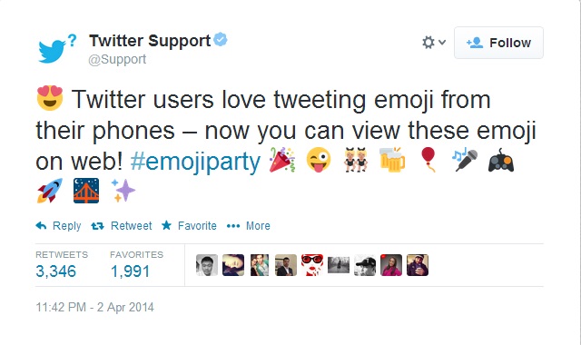 ทวิตเตอร์อัพเดทให้มองเห็นไอคอน Emoji บนเว็บได้แล้ว