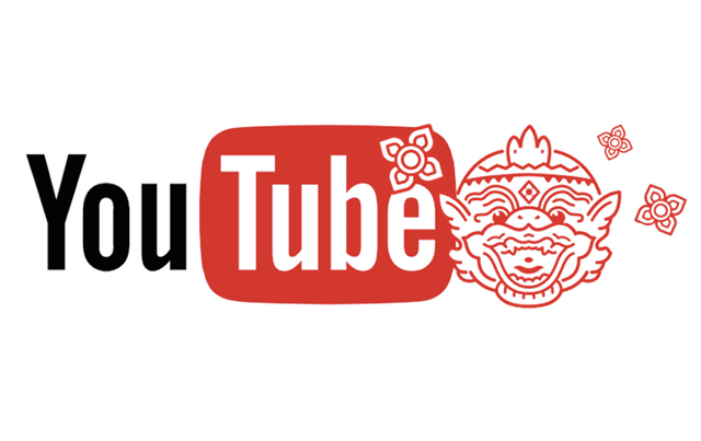 YouTube ประเทศไทยเปลี่ยนโลโก้ใหม่ หัวหนุมานประดับดอกไม้ลายไทย