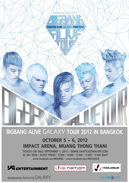 Bigbang Alive Galaxy Tour 2012 In Bangkok