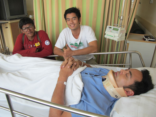 ชาลี กรรณสูต ประสบอุบัติเหตุ มอเตอร์ไซค์พลิกคว่ำ