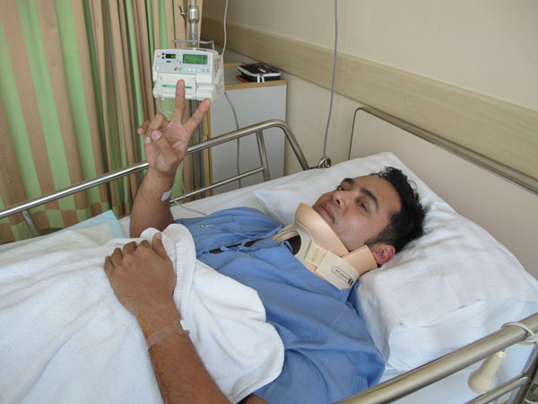 ชาลี กรรณสูต ประสบอุบัติเหตุ มอเตอร์ไซค์พลิกคว่ำ