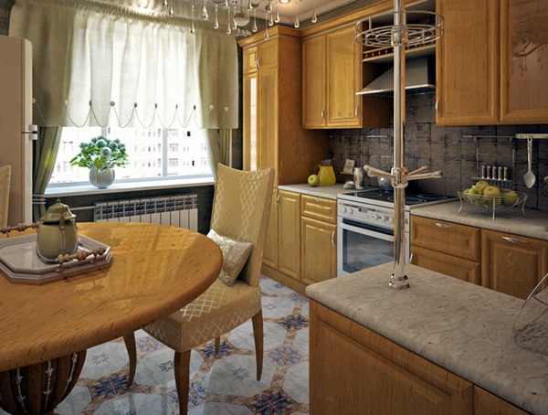 ตัวอย่างห้องครัวเล็ก ๆ แบบคอนเทมโพรารี