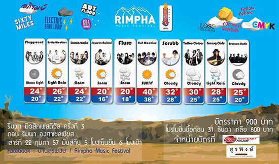  Rimpha Music Festival 3 ตอน ริมผาองศาเซลเซียส