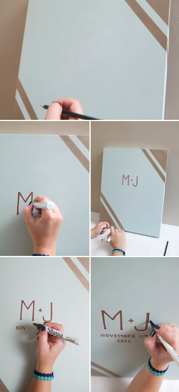  DIY กรอบรูปแขวนฝนัง สำหรับเขียนคำอวยพรในวันแต่งงาน