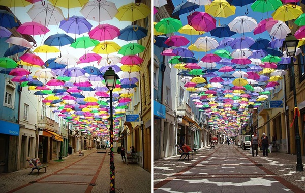  Agitagueda art festival สีสันแห่งร่ม (เงา) ในโปรตุเกส