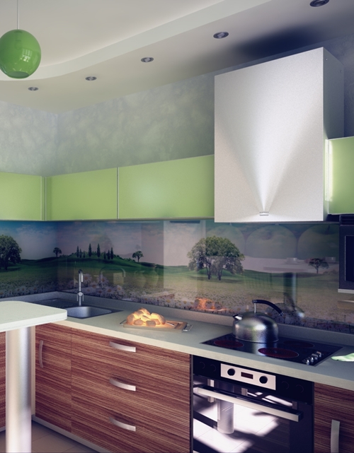 แบบห้องครัวสีเขียว ที่เห็นแล้วต้องหิว