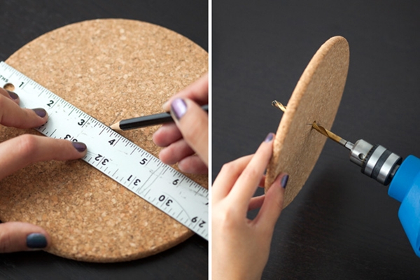 DIY นาฬิกาคัลเลอร์ฟูล จากแผ่นไม้ก๊อก
