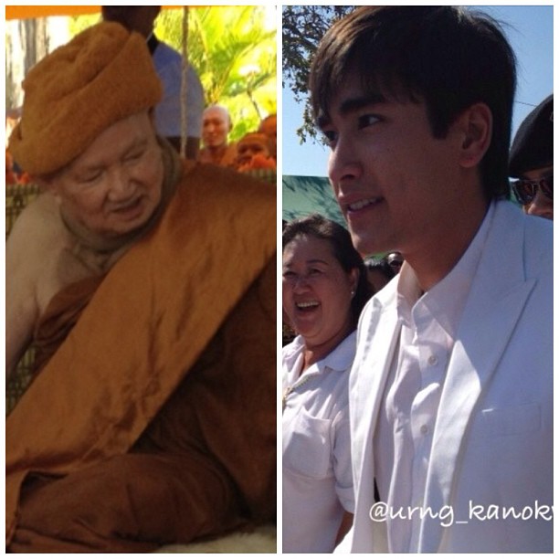 แฟนคลับฟิน! ณเดชน์ - ญ่าญ่า ร่วมพิธีบรรจุพระบรมสารีริกธาตุ พร้อมคุณแม่