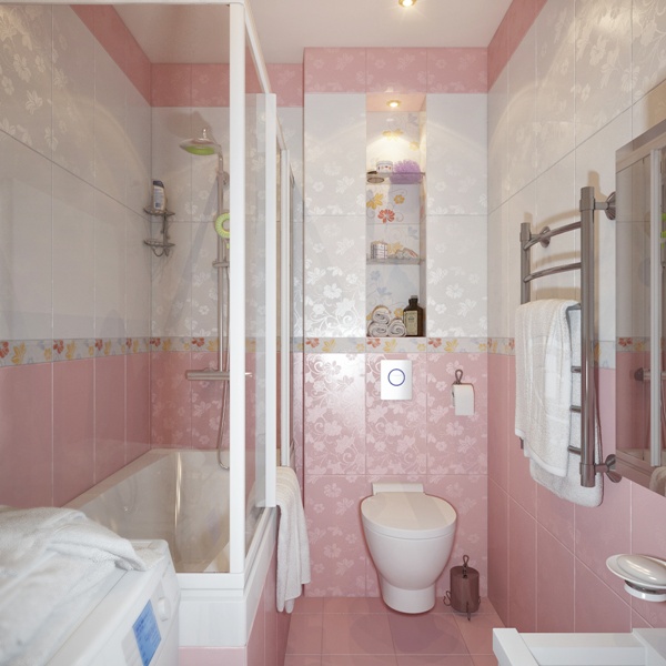  น่ารัก! แบบห้องน้ำเด็กสีชมพู ขนาดเล็ก