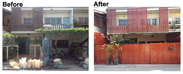รีโนเวทสวยปิ๊ง ตกแต่งหน้าบ้านทาวน์เฮ้าส์ให้น่ามอง