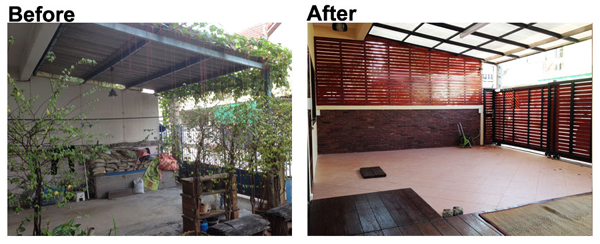 รีโนเวทสวยปิ๊ง ตกแต่งหน้าบ้านทาวน์เฮ้าส์ให้น่ามอง