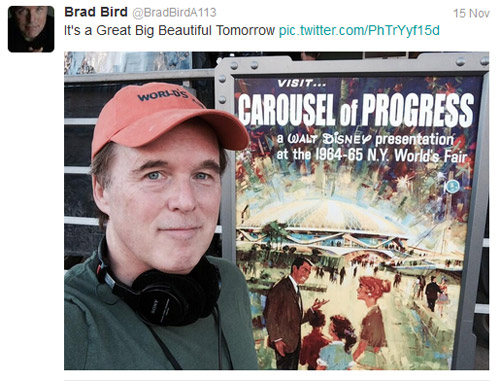 แบรด เบิร์ด อัพเดทความเคลือนไหว Tomorrowland