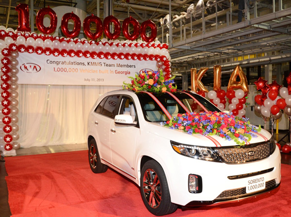 Kia ผลิตรถยนต์ครบ 1,000,000 คันในสหรัฐฯ 