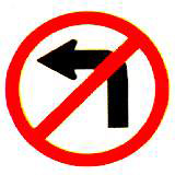 ห้ามเลี้ยวซ้าย