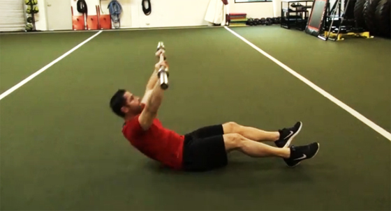 Straight-Leg Barbell Situp