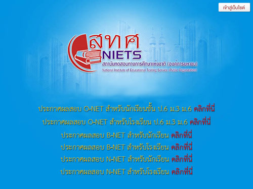 ผลสอบ o-net ม.6 2556 เช็กผลสอบ o-net ที่นี่