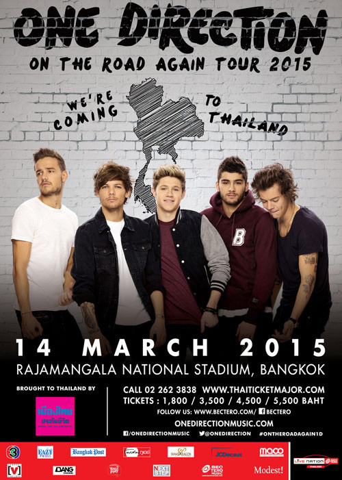 แฟนคลับแห่แสดงพลัง เตรียมต้อนรับการมาเยือนเมืองไทยครั้งแรกของ One Direction