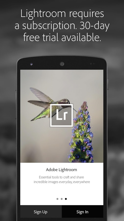 Adobe Lightroom เวอร์ชั่นใหม่ ! รองรับไฟล์ DNG และแท็บเล็ต Android แล้ว