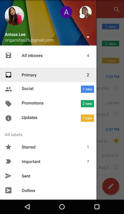 Gmail Android เพิ่ม All Inbox เช็กอีเมลจากทุกบัญชีได้ในกล่องเดียว