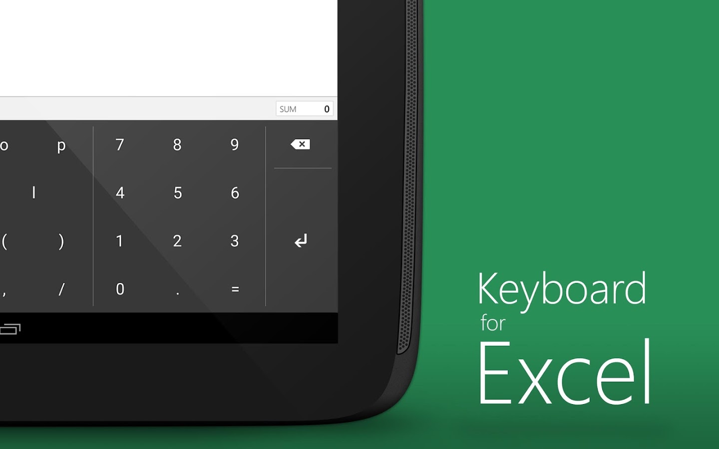 Keyboard for Excel แอพฯ คีย์บอร์ด Android  สนับสนุนผู้ใช้งาน Excel โดยเฉพาะ