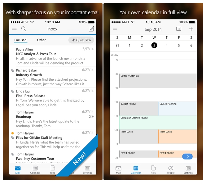 Microsoft เปิดตัวแอพฯ Outlook สำหรับ iOS และ Android ดาว์โหลดฟรี