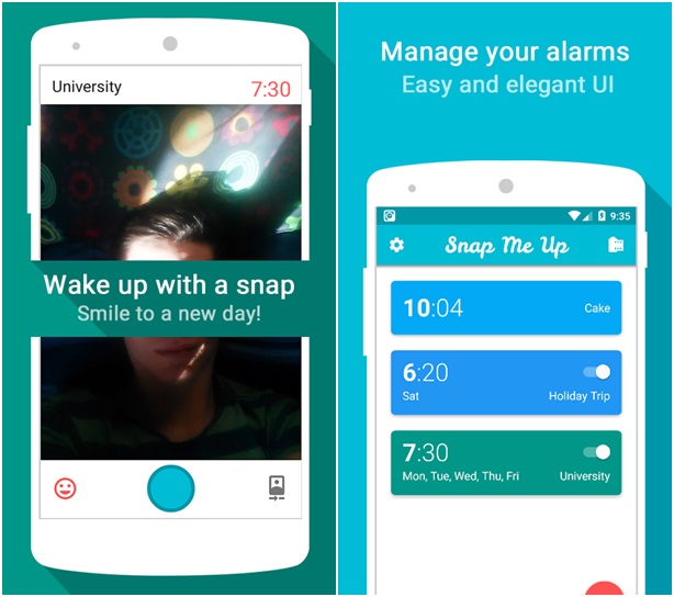 Snap Me Up แอพฯ นาฬิกาปลุกแบบเซลฟี่ 