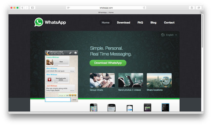 WhatsApp เปิดตัว WhatsApp Web ให้แชทผ่านเว็บเบราเซอร์