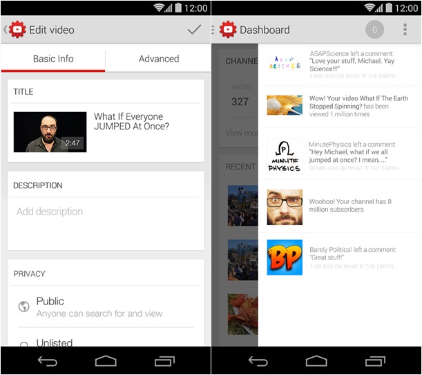 YouTube Creator Studio แอพฯ จัดการคลิปวิดีโอยูทูปบนมือถือ Android